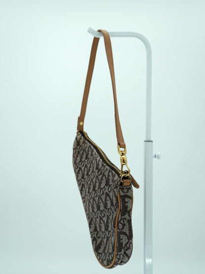 Vintage Dior Brown Diorissimo Trotter Saddle Bag