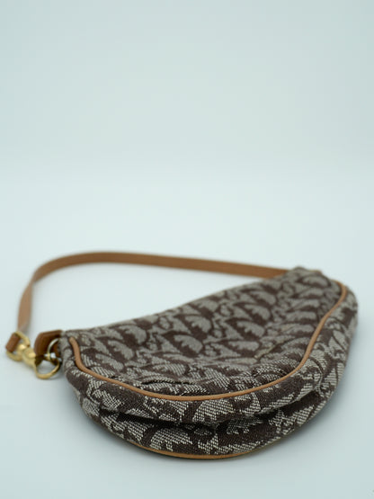 Vintage Dior Brown Diorissimo Trotter Saddle Bag