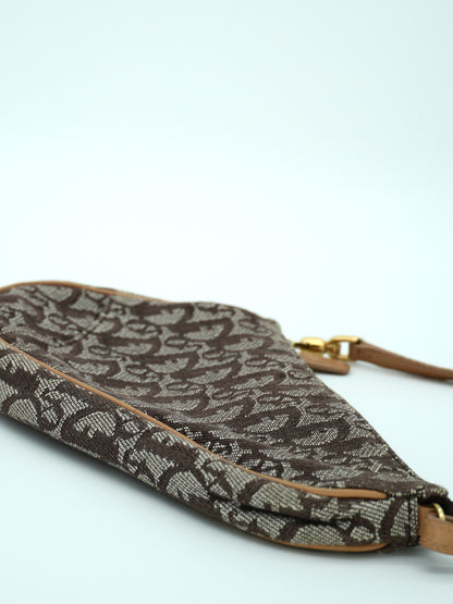Vintage Dior Brown Diorissimo Trotter Saddle Bag