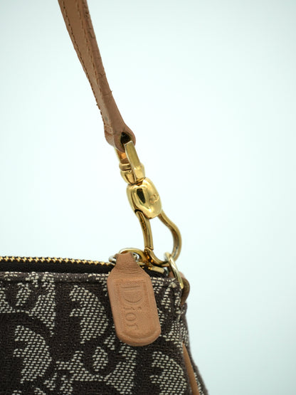 Vintage Dior Brown Diorissimo Trotter Saddle Bag