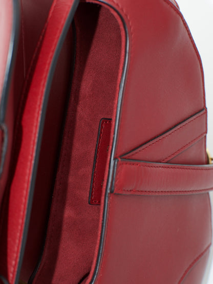 Vintage Dior Calfskin Leather Mini Saddle Bag