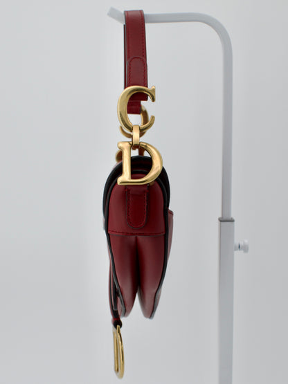 Vintage Dior Calfskin Leather Mini Saddle Bag