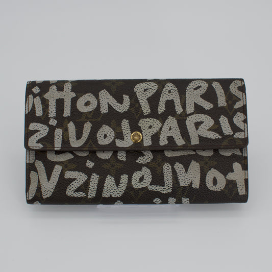 Vintage Louis Vuitton Monogram Graffiti Sarah Zippy Wallet - Limited Edition