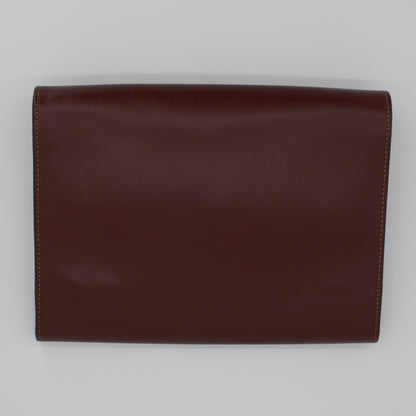 Vintage Cartier Bordeaux Leather Clutch