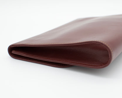 Vintage Cartier Bordeaux Leather Clutch