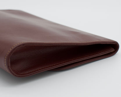 Vintage Cartier Bordeaux Leather Clutch