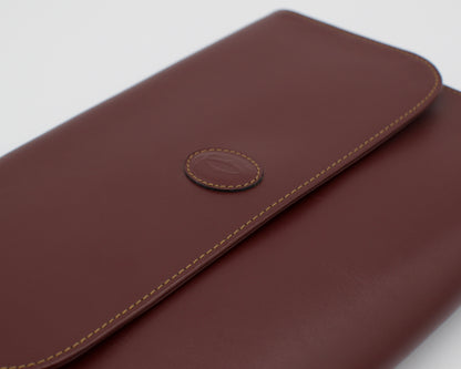 Vintage Cartier Bordeaux Leather Clutch