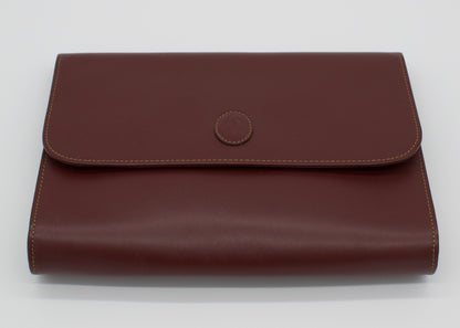 Vintage Cartier Bordeaux Leather Clutch