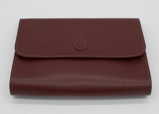 Vintage Cartier Bordeaux Leather Clutch