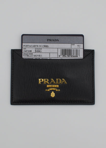 Prada Nero Vitello Move Leather Card Holder