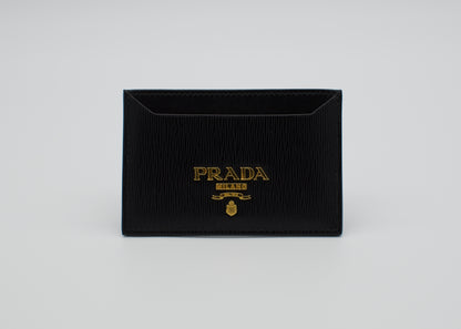 Prada Nero Vitello Move Leather Card Holder