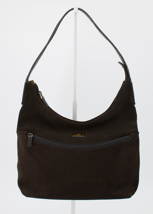 Vintage Gucci Brown Suede Hobo Bag