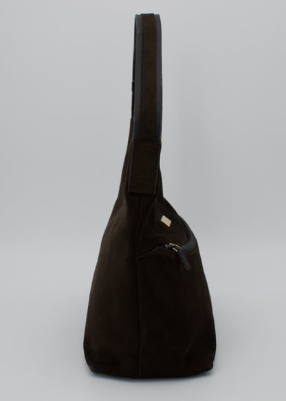 Vintage Gucci Brown Suede Hobo Bag