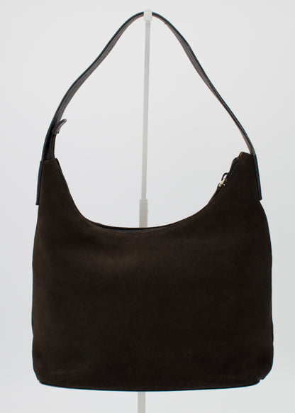 Vintage Gucci Brown Suede Hobo Bag