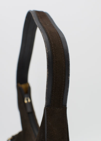Vintage Gucci Brown Suede Hobo Bag