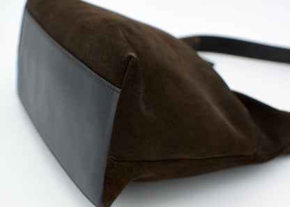 Vintage Gucci Brown Suede Hobo Bag