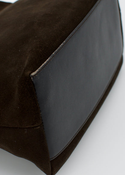 Vintage Gucci Brown Suede Hobo Bag