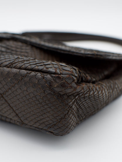 Rare Chanel Exotic Python Leather Classic Flap