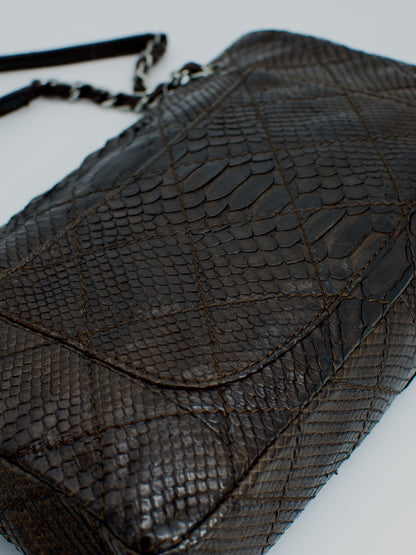 Rare Chanel Exotic Python Leather Classic Flap
