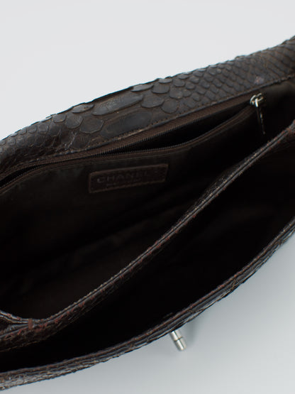 Rare Chanel Exotic Python Leather Classic Flap