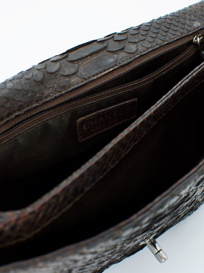 Rare Chanel Exotic Python Leather Classic Flap