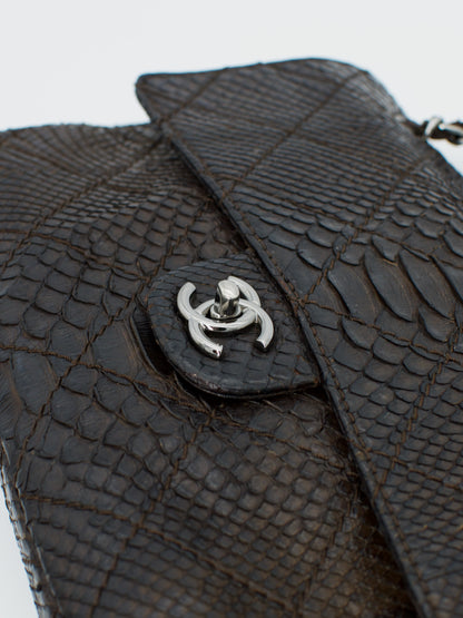 Rare Chanel Exotic Python Leather Classic Flap