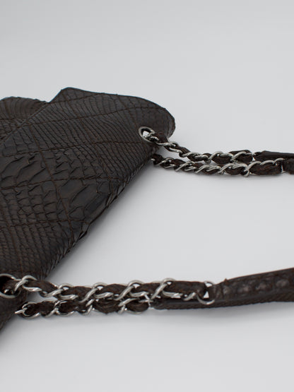 Rare Chanel Exotic Python Leather Classic Flap