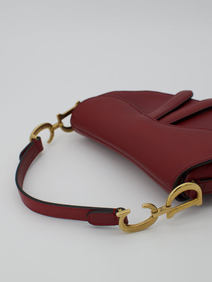 Vintage Dior Calfskin Leather Mini Saddle Bag