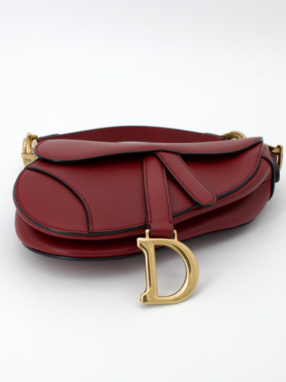 Vintage Dior Calfskin Leather Mini Saddle Bag