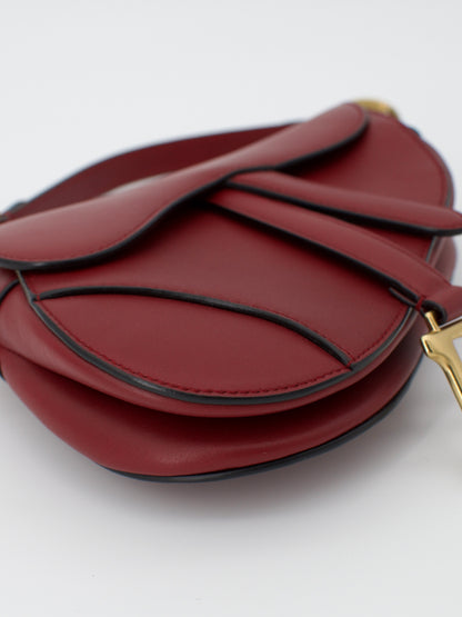 Vintage Dior Calfskin Leather Mini Saddle Bag