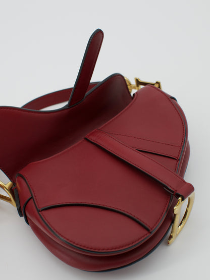 Vintage Dior Calfskin Leather Mini Saddle Bag